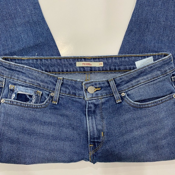 Levi’s 711 Skinny Jeans Medium Wash Size 28 - Picture 3 of 7